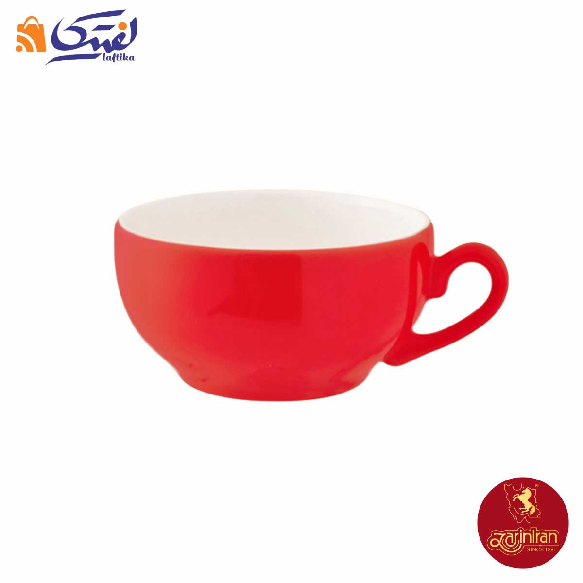 فنجان کاپوچینو و لاته چینی زرین ایتالیا اف طرح گیلاس