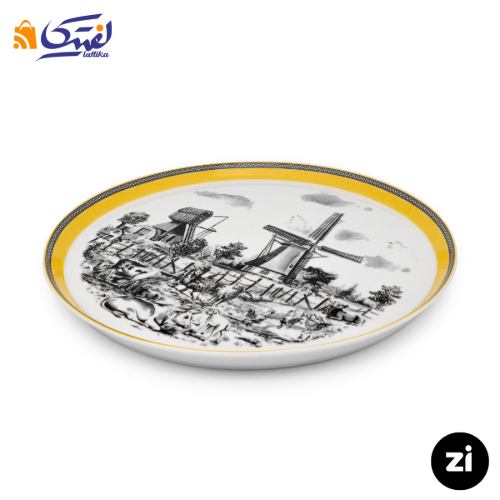 بشقاب تخت چینی زرین Zi فرم اس ویلیج سایز 33
