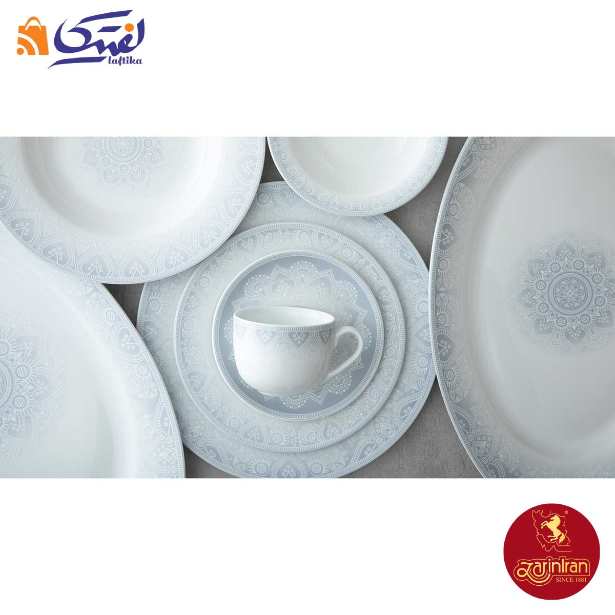 سرویس چینی زرین ایتالیا اف ادلین توسی 6 نفره 28 پارچه