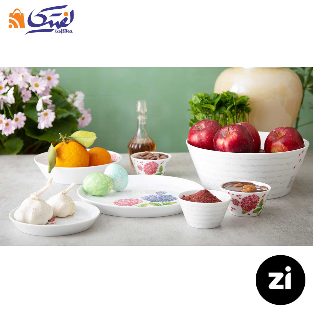 بشقاب تخت چینی زرین Zi فرم اس غزل سایز 15
