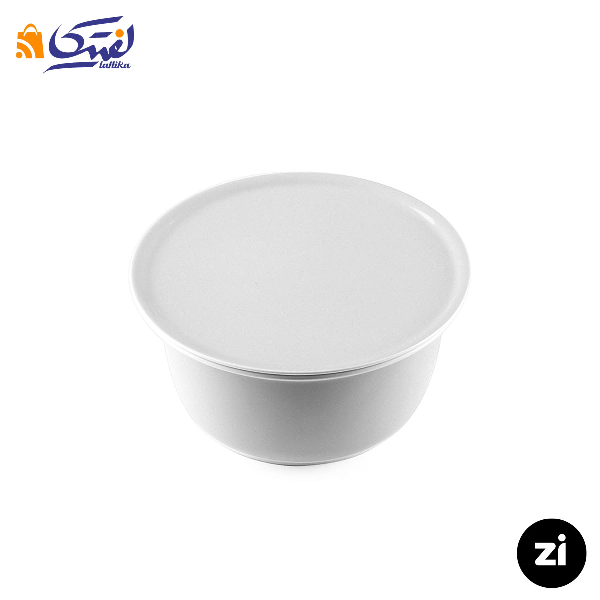 کاسه در دار چینی زرین Zi پاستل طوسی سایز 17