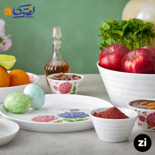 بشقاب تخت چینی زرین Zi فرم اس غزل سایز 30