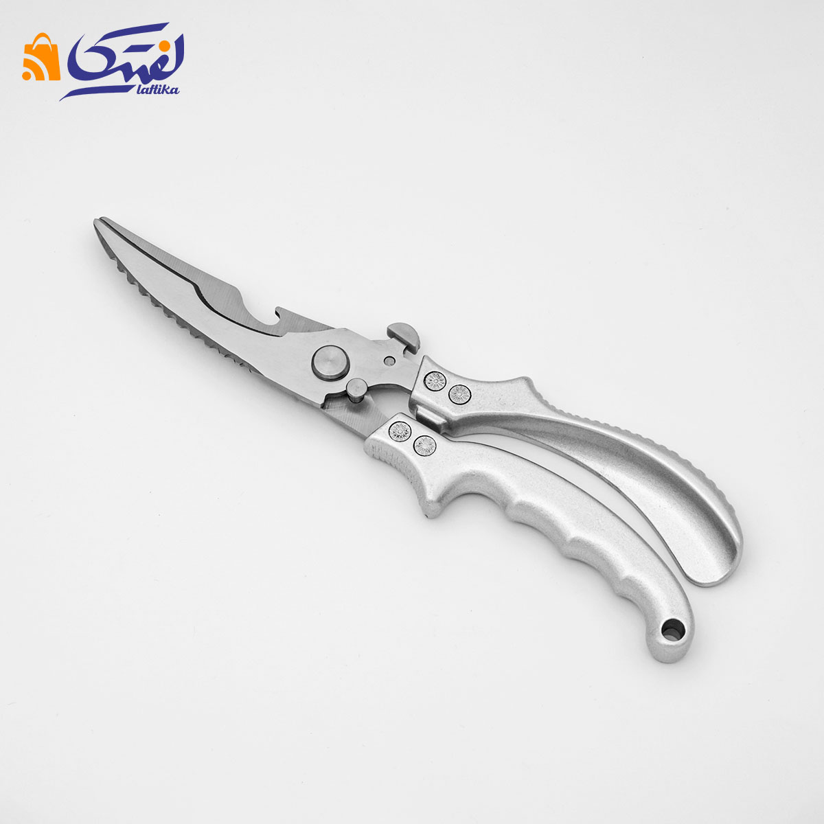 قیچی آشپزخانه چند کاره تمام استیل وارداتی کد TK-U060