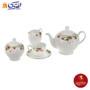 قیمت و خرید سرویس چای خوری چینی زرین ایتالیا اف طرح بیدگل 17 پارچه