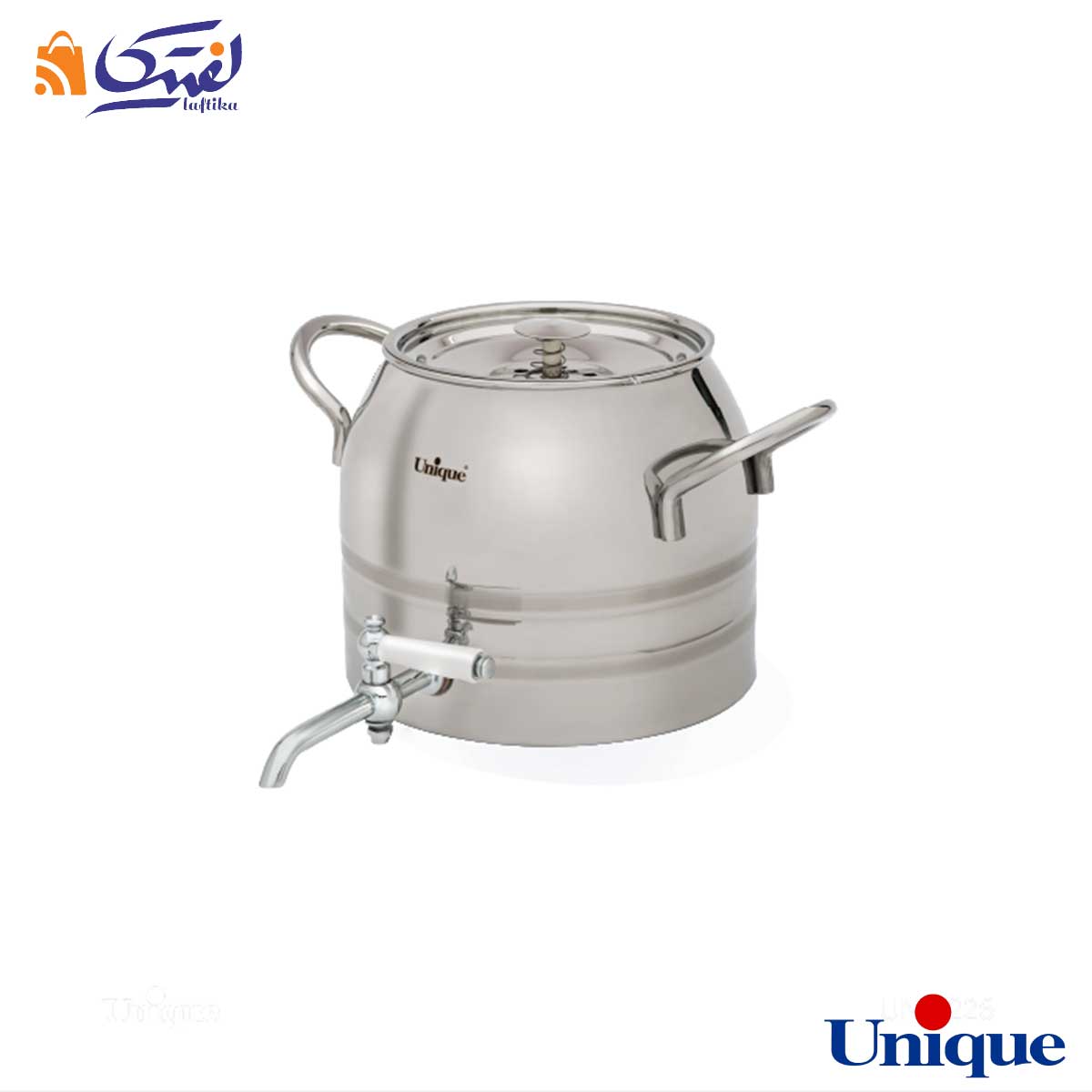 کتری و قوری استیل 4 لیتر دسته استیل یونیک کد UN-7226