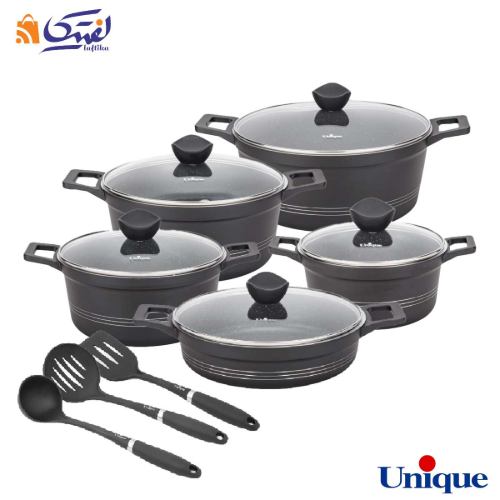 سرویس قابلمه گرانیتی یونیک 13 پارچه کلاسیک نوک مدادی UN-7816