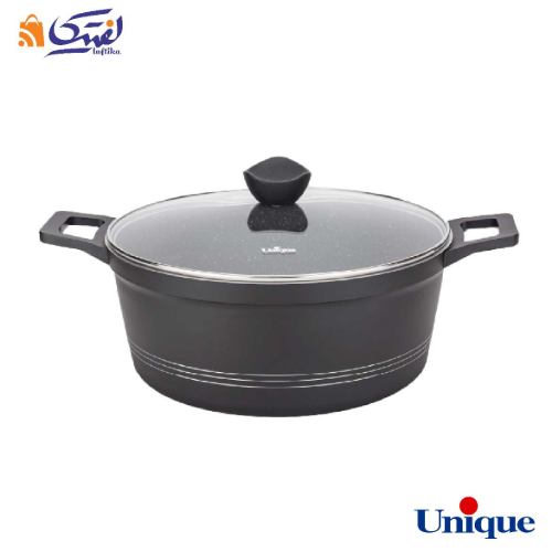 سرویس قابلمه گرانیتی یونیک 16 پارچه کلاسیک نوک مدادی UN-7804