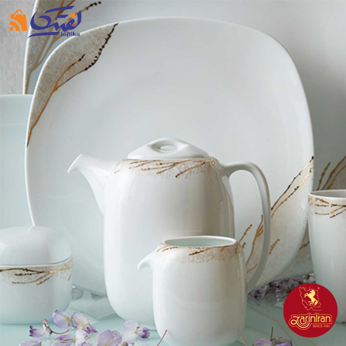 سرویس چینی زرین کواترو آرتین 12 نفره 98 پارچه