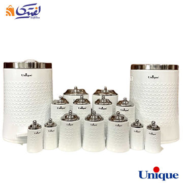 سرویس آشپزخانه 15 پارچه یونیک گلکسی سفید درب استیل UN-4609