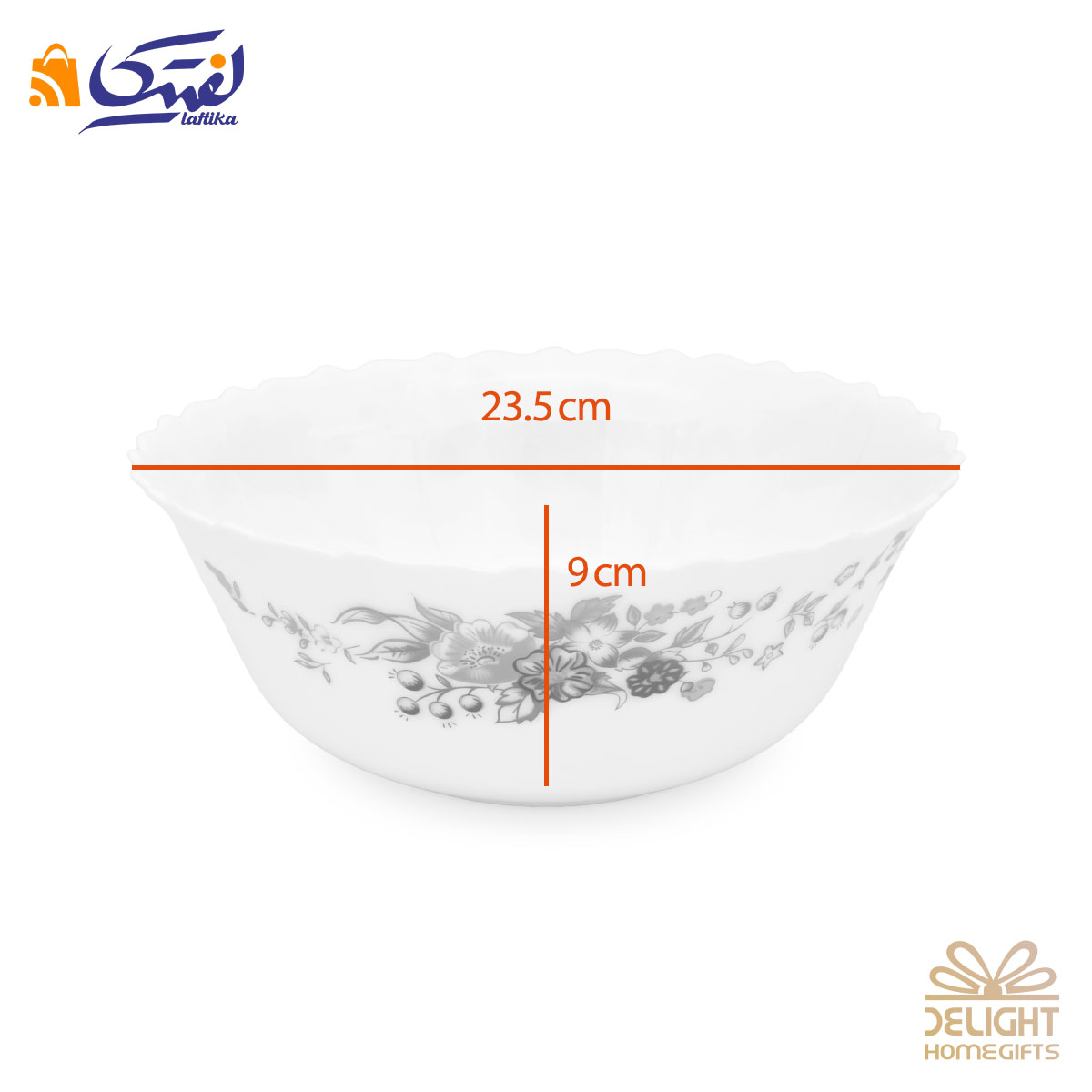 کاسه سالاد اپال دیلایت طرح ویکتوریا سایز 24 کد 112
