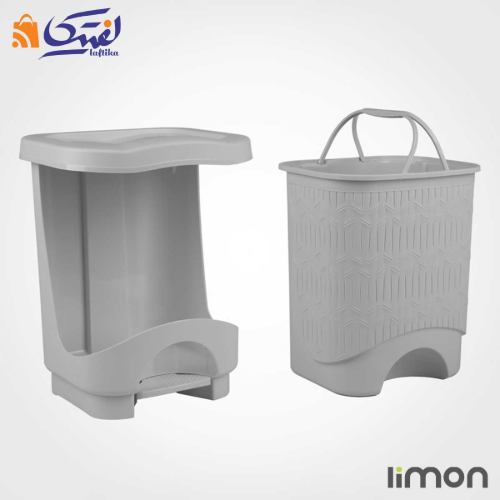 سطل پدالی چهارگوش طرح بامبو لیمون سایز بزرگ 1580
