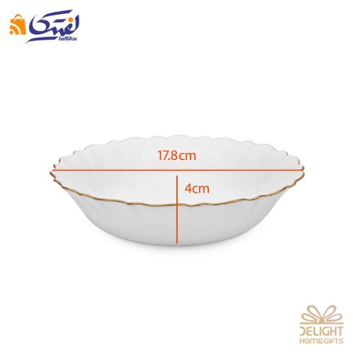 کاسه سوپ خوری اپال دیلایت لب طلایی 17.8 کد 212