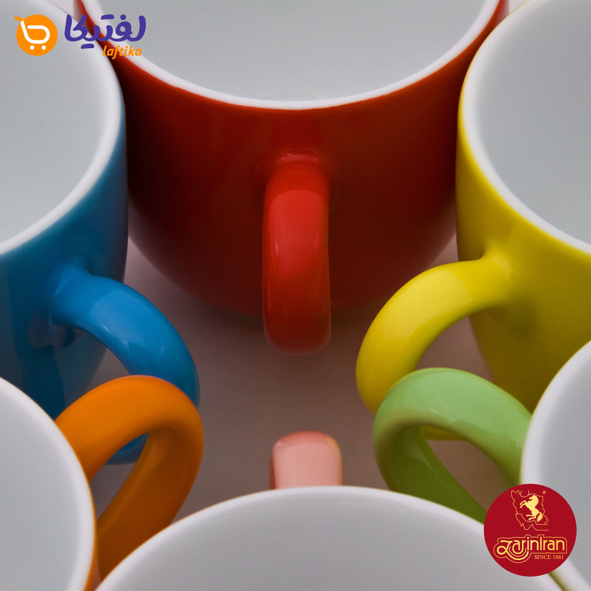 سرویس 12 پارچه قهوه خوری چینی زرین ایتالیا اف طرح پسته