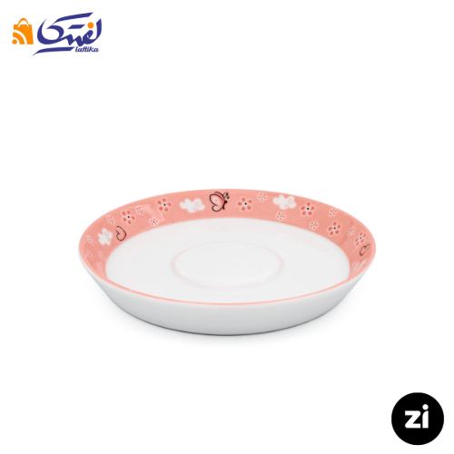 فنجان و نعلبکی چای خوری چینی زرین ZI فرم اس هپی ربیت 2 پارچه