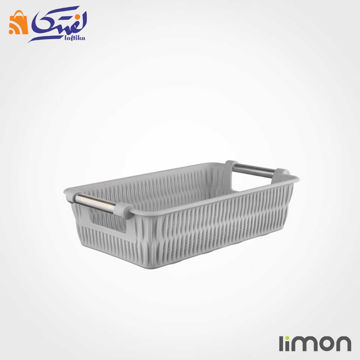 سبد طرح بامبو دسته استیل لیمون سایز 3 1386