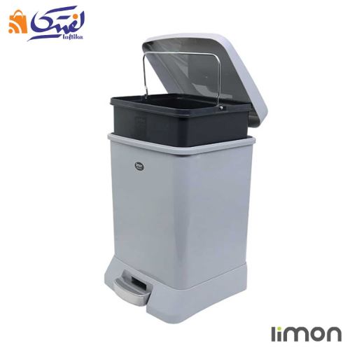 قیمت سطل زباله با آرام بند 12 لیتری چهارگوش لیمون 1628