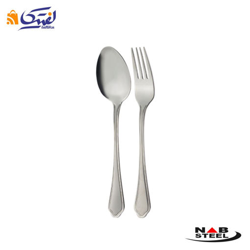 قاشق و چنگال غذا خوری ناب استیل مدل ونیز 12 پارچه