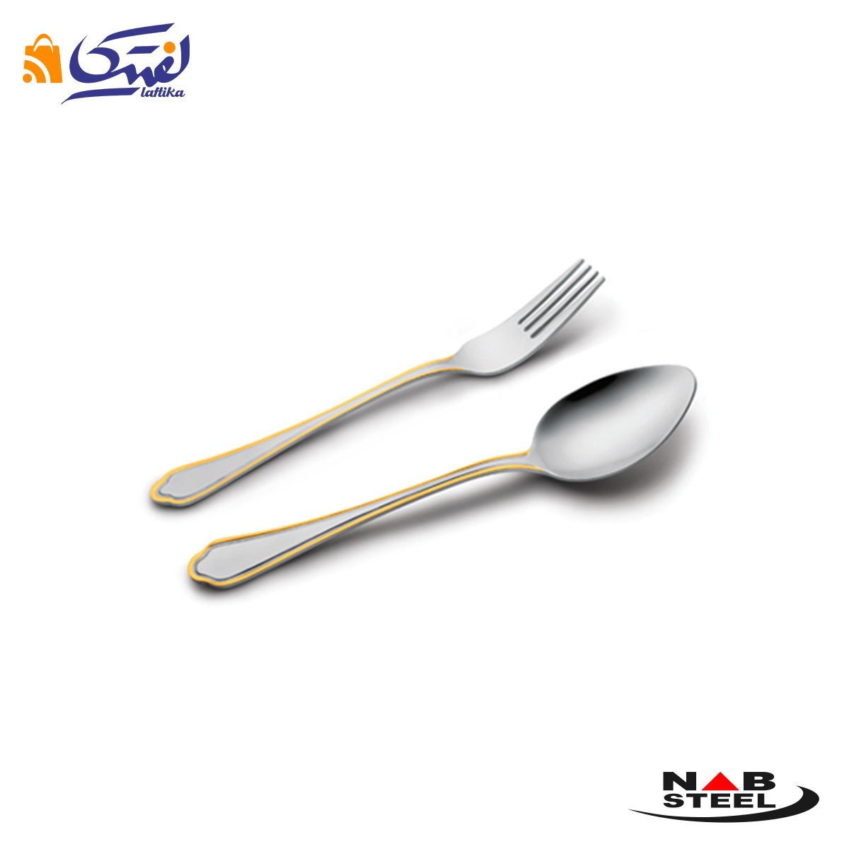 قاشق و چنگال غذا خوری ناب استیل مدل ونیز 12 پارچه