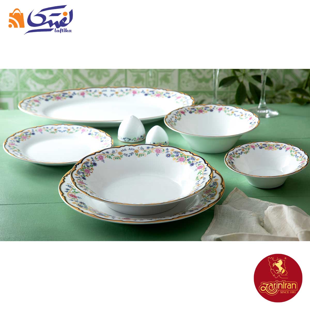سرویس چینی زرین شهرزاد گلستان 6 نفره 35 پارچه