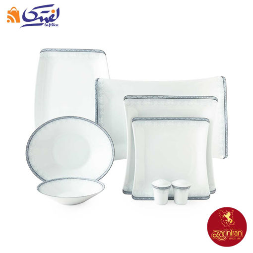 سرویس چینی زرین وینچی طرح وایت رز 6 نفره 30 پارچه
