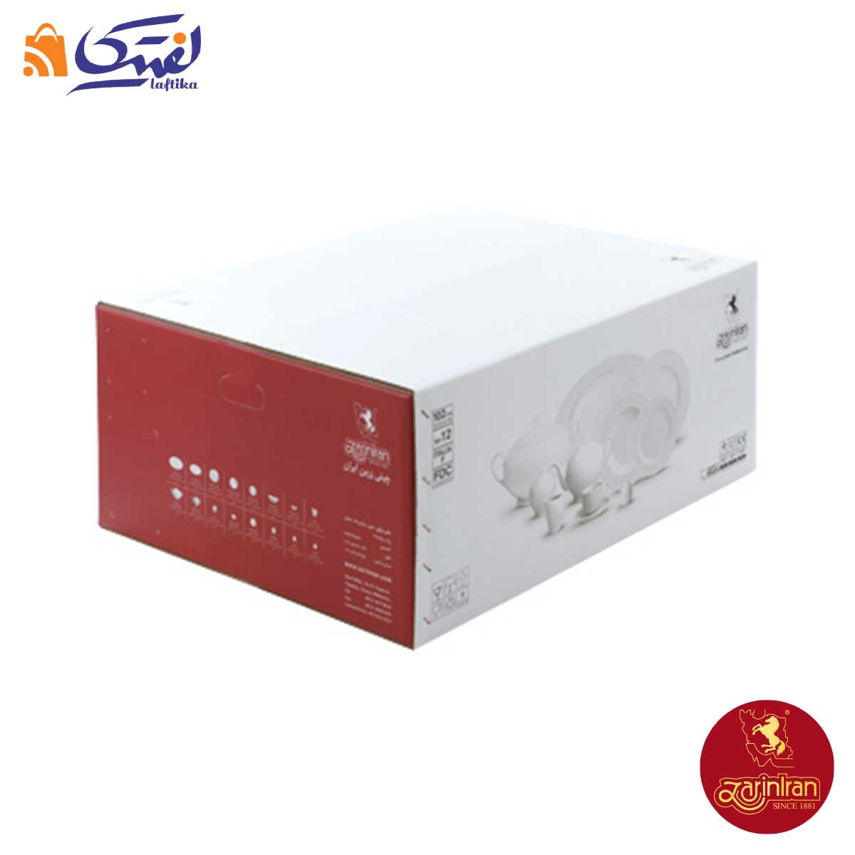 سرویس چینی زرین ایتالیا اف طرح زرین رزگلد 12 نفره 102 پارچه