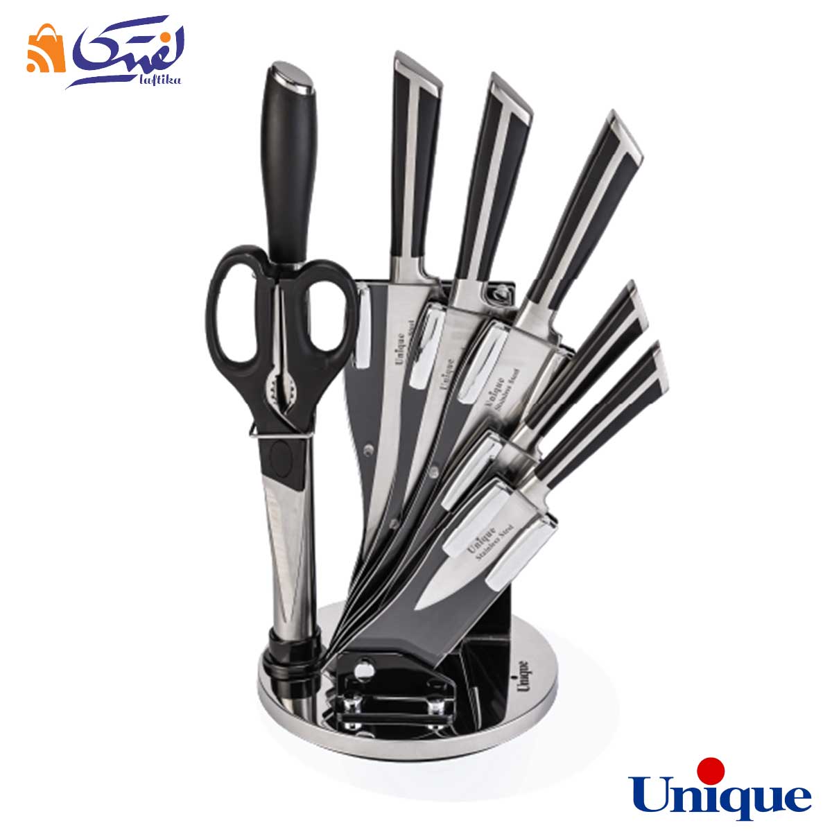 سرویس چاقو آشپزخانه یونیک پروانه 8 پارچه کد UN-5100