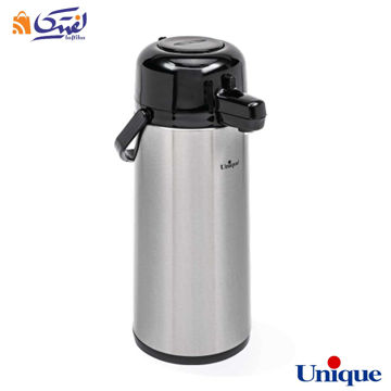 فلاسک 2.5 لیتر پمپی استیل شیشه دار یونیک UN-9100