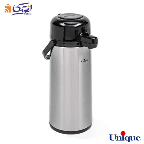 فلاسک 2.5 لیتر پمپی استیل شیشه دار یونیک UN-9100