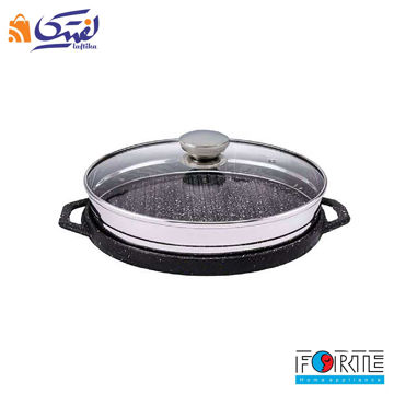تابه چدنی گرد استیک پز گریل دار فورته سایز 30