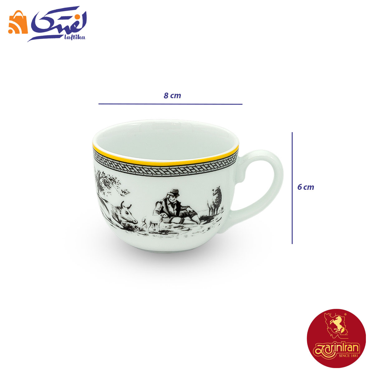 فنجان چای خوری ویلیج چینی زرین 