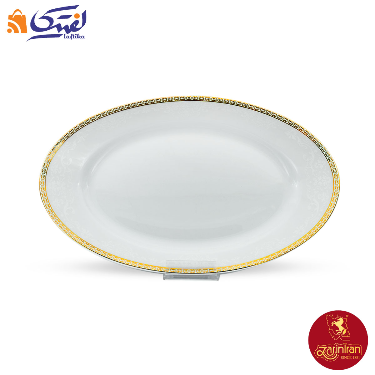 دیس چینی زرین ایتالیا اف طرح ریوا طلایی سایز 42