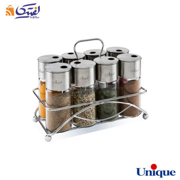 ست جا ادویه ای استیل یونیک مستطیل 8 تایی UN-1624
