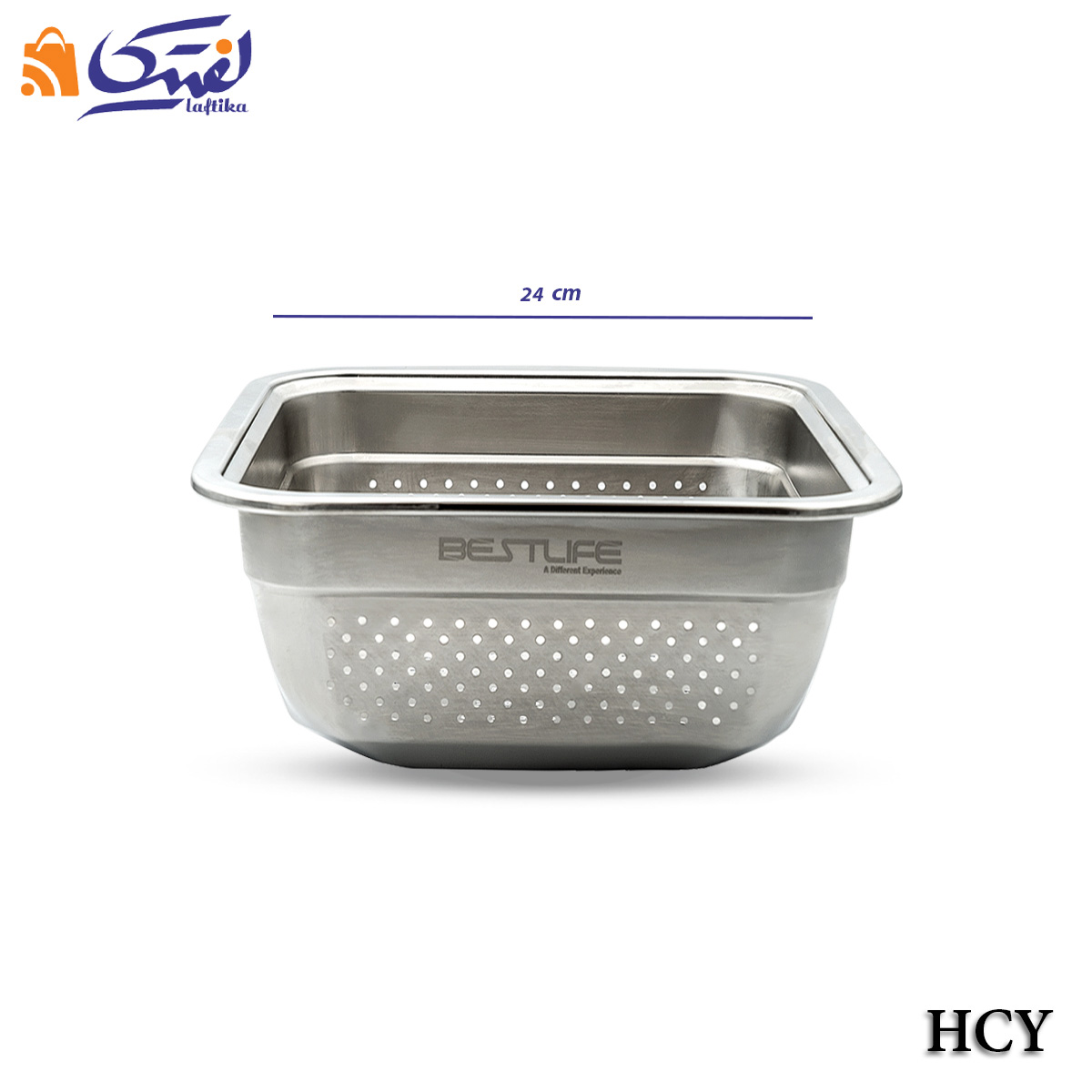 آبکش استیل مربع بست لایف دایموند سایز 24