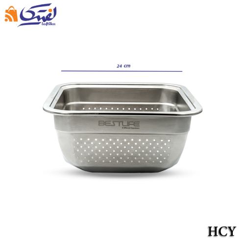 آبکش استیل مربع بست لایف دایموند سایز 24