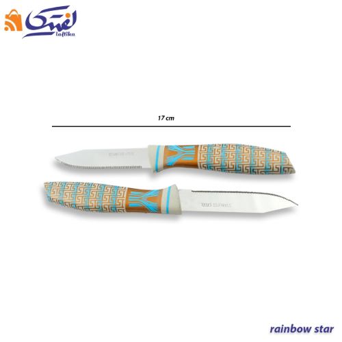 اقو میوه خوری رینبو استار دسته دار 2 عددی 112f-067 