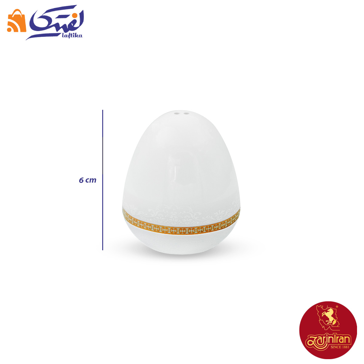 نمک پاش چینی زرین ایتالیا اف طرح ریوا طلایی