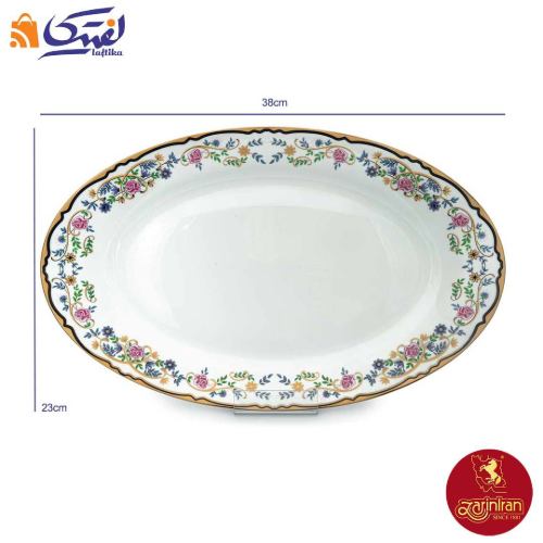 دیس چینی زرین ایتالیا اف طرح گلستان سایز 38