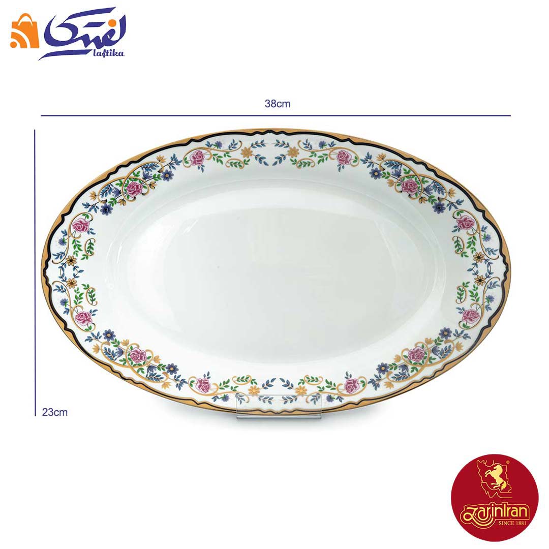 دیس چینی زرین ایتالیا اف طرح گلستان سایز 38