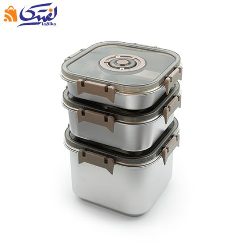 ظرف غذا استیل سه عددی JC361-3