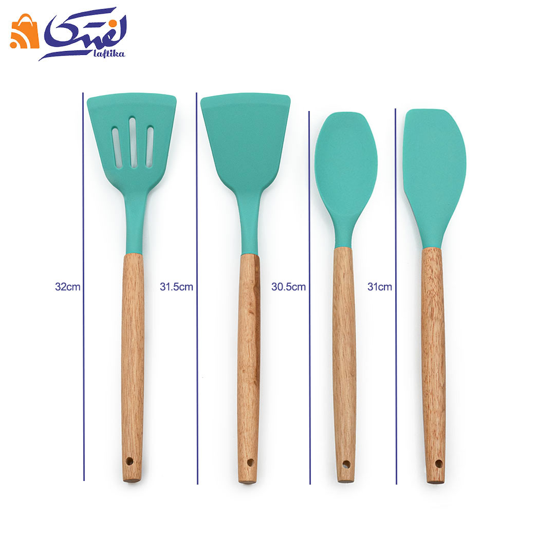 سرویس کفگیر و ملاقه 12 پارچه سیلیکونی U666076