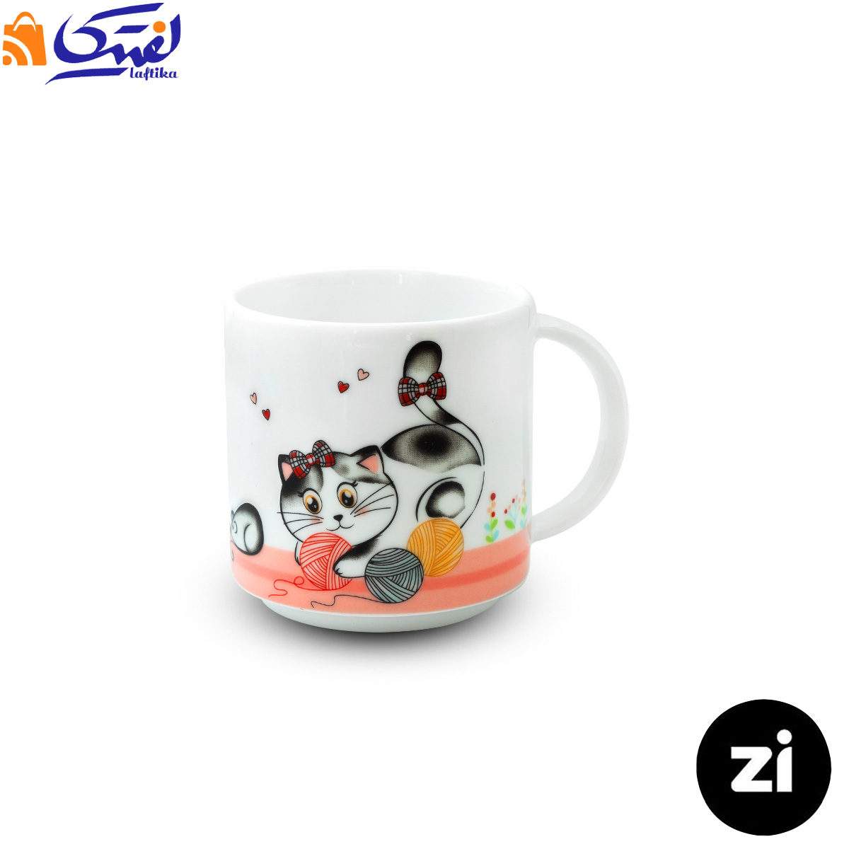 ماگ چینی زرین مارک زی فرم اس طرح گربه اسموکی 250 سی سی
