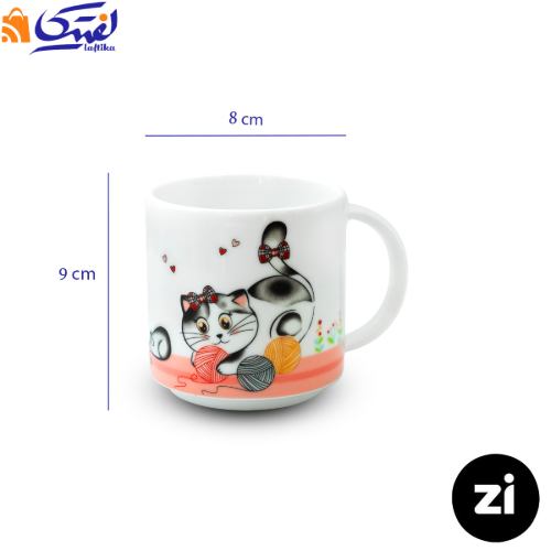 ماگ چینی زرین مارک زی فرم اس طرح گربه اسموکی 250 سی سی