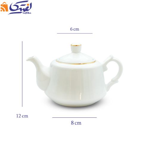 قوری لندنی چینی زرین طرح زرین لب طلا