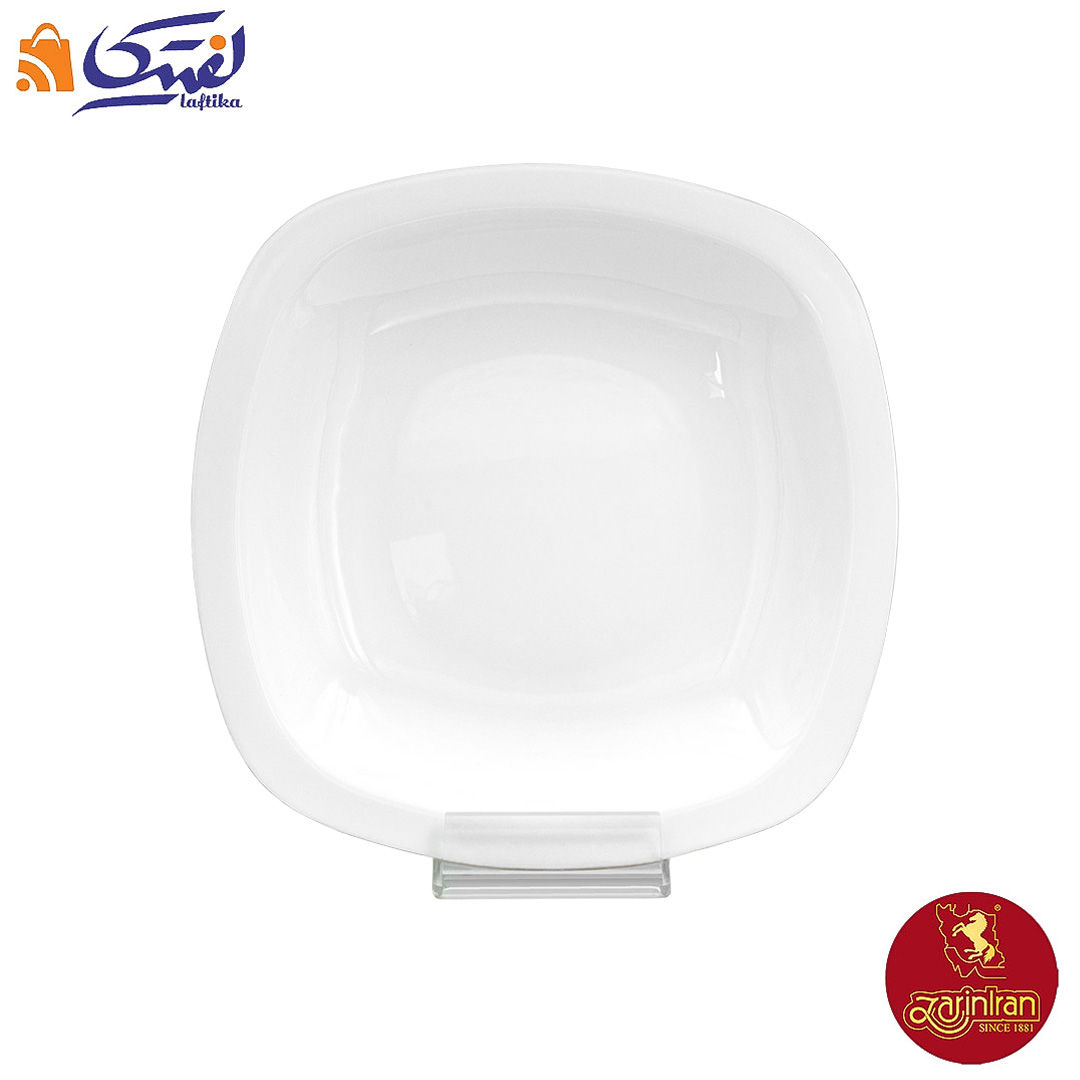 بشقاب خورش خوری سفید کواترو چینی زرین گود 20