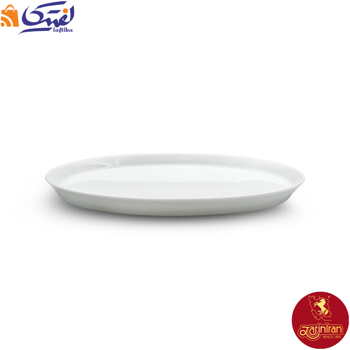 سینی بیضی سفید شهرزاد چینی زرین سایز 26