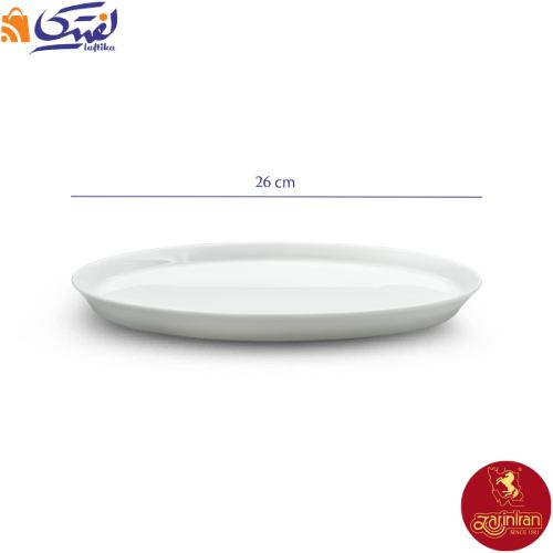 سینی بیضی سفید شهرزاد چینی زرین سایز 26