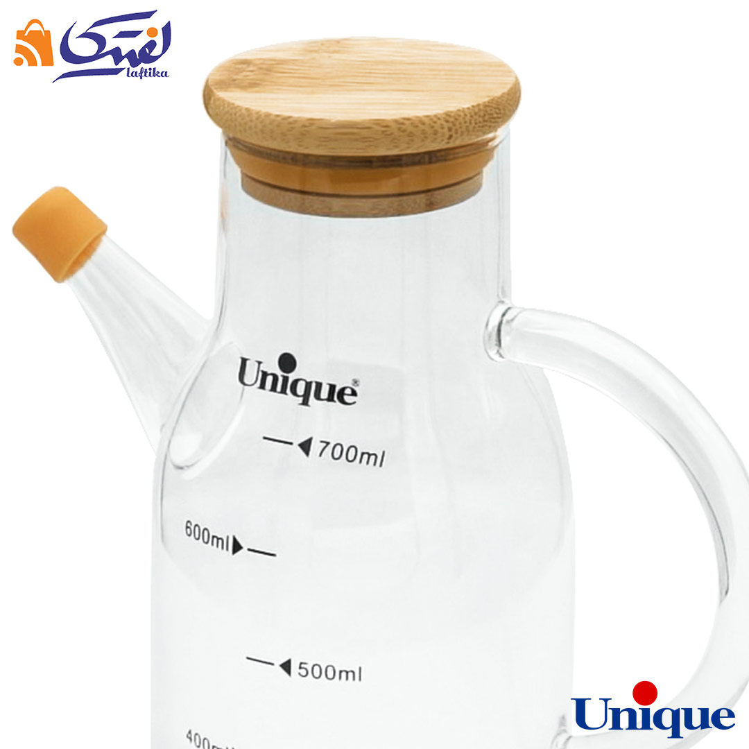 ظرف روغن ریز 700 میلی لیتری یونیک UN-2007 درب بامبو
