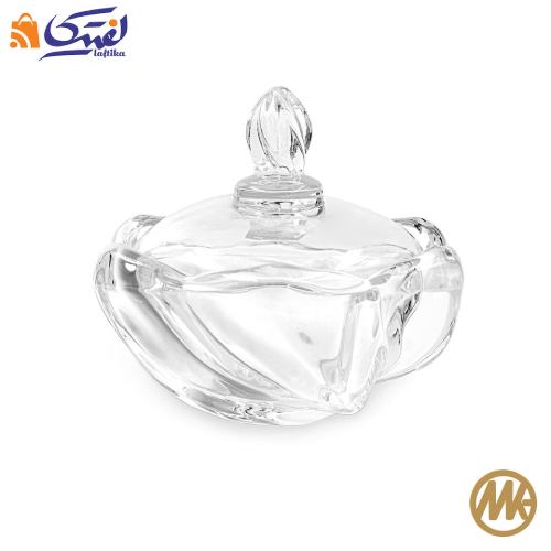 قندان شیشه ای بدون پایه مدل تولیپ با طراحی شفاف کریستالی