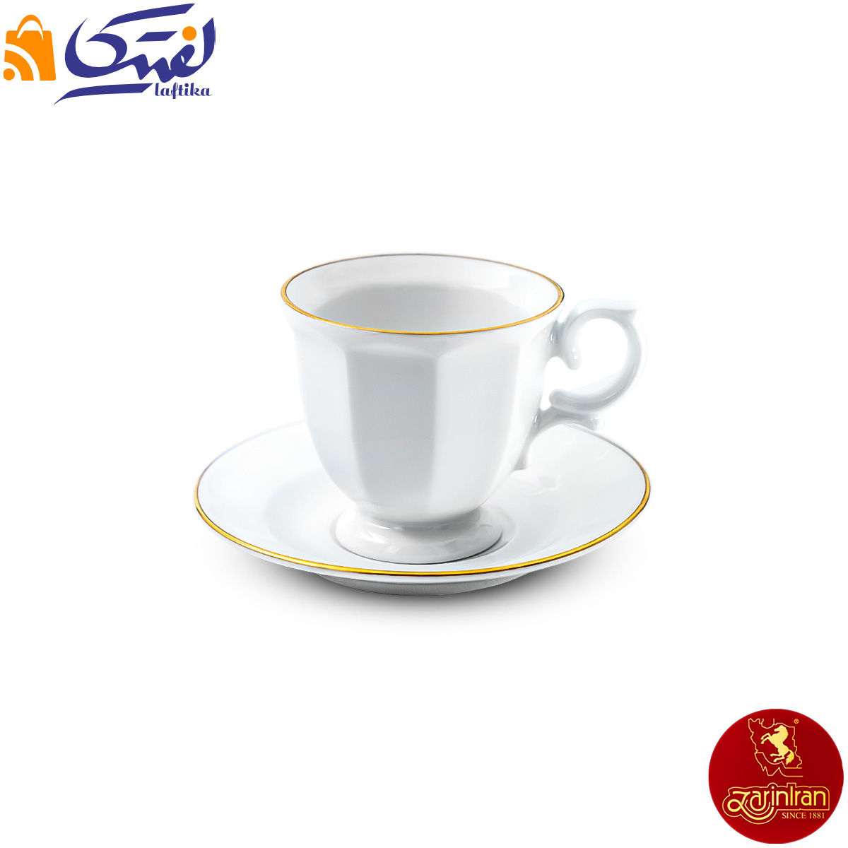 سرویس اسپرسو چینی زرین نئوکلاسیک لومیو 12 پارچه