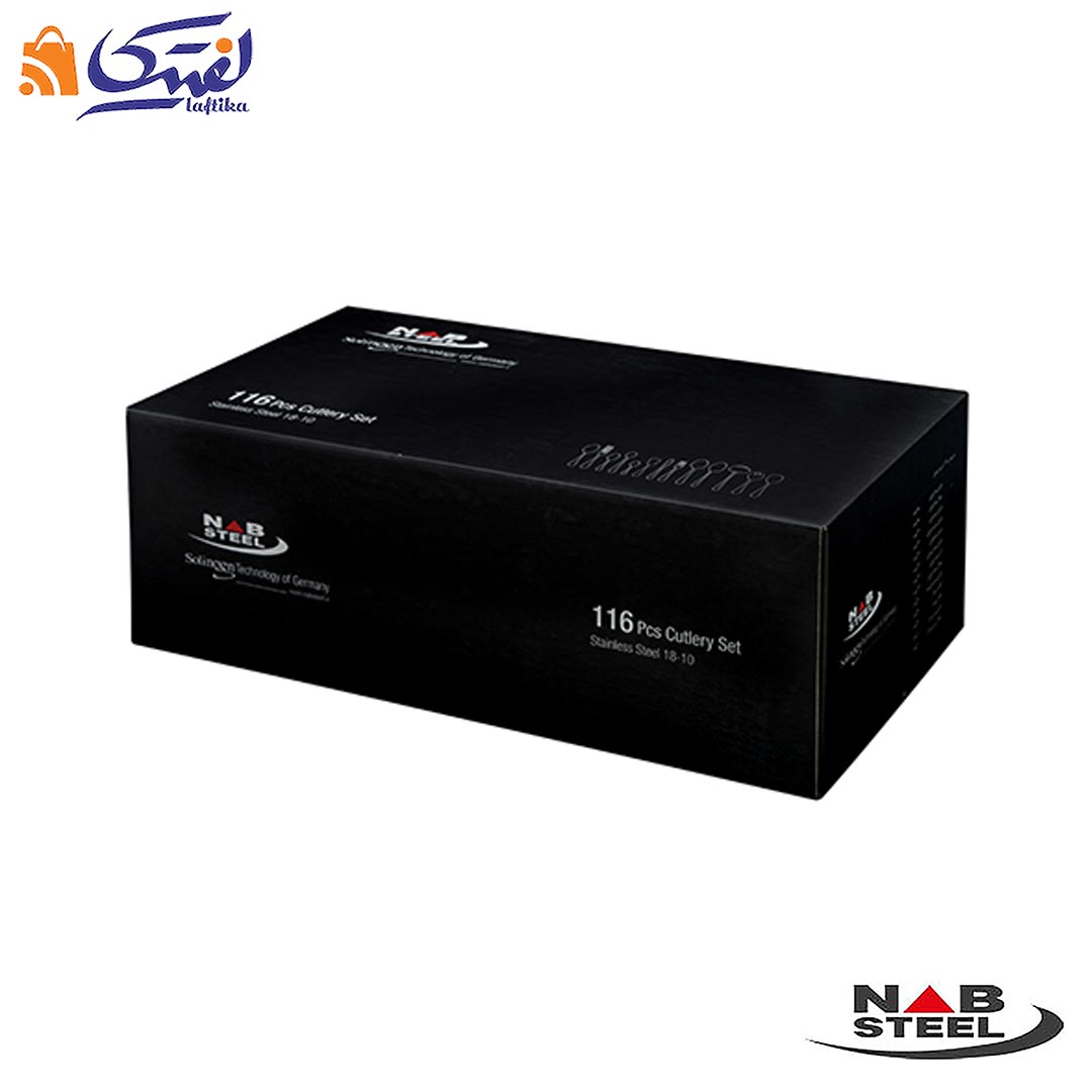 سرویس 116 پارچه ناب استیل مدل فلورانس با جعبه کادویی